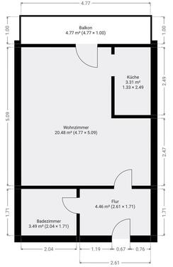 Foto - 1 Zimmer Etagenwohnung in Frankfurt am Main
