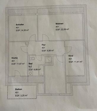 Foto - 3 Zimmer Dachgeschoßwohnung zur Miete in Bautzen