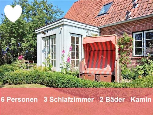 Foto - Ferienhaus Landhaus Rothensande in Waabs an der OstseeSchlei 6 Personen Kaminofen 3 Schlafzimmer 2 Bäder Strand Meer Garten