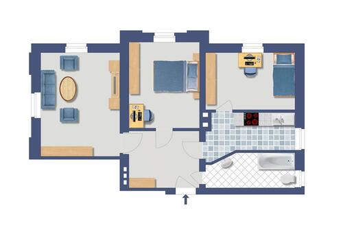 Foto - 3 Zimmer Dachgeschoßwohnung zur Miete in Dresden