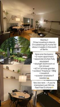 Foto - Wohnung mit Garten in Berlin zu Vermieten vom 4.3-31.3.2026