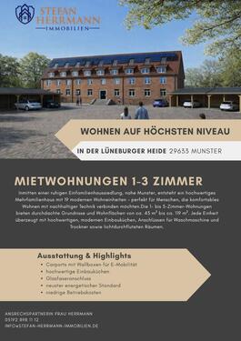 Foto - 1 Zimmer Etagenwohnung zur Miete in Munster