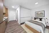 Foto - Neubau 2023 - Möbliertes 1 Zimmer-Apartment mit Balkon - Typ D1 - Rosensteinstraße - Ab 6 Monaten