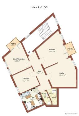 Foto - 3-Zimmer Wohnung mit Balkon in Bischofswerda