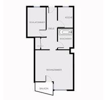 2 Zimmer Wohnung mit Balkon + Badewanne + Keller + Dachboden - Kiel Neumühlen-Dietrichsdorf