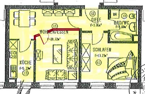 Foto - 2 Zimmer Etagenwohnung zum Kaufen in Leipzig