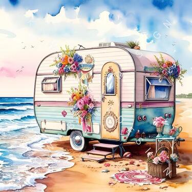 Foto - Stellplatz für Wohnwagen in geschlossener Halle