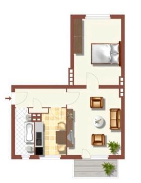 Foto - 2 Zimmerwohnung mit Balkon und Keller