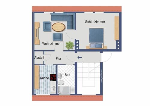 Foto - Dachgeschoßwohnung in Uelzen zur Miete