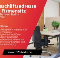 Virtual Office Geschäftsadresse Firmensitz Zentrum Berlins ab 69 € inkl. Arbeitsplatz + eigener Büroschlüssel etc.