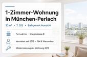 Foto - Helle 1-Zimmer Wohnung im 7. OG mit Balkon in München-Perlach