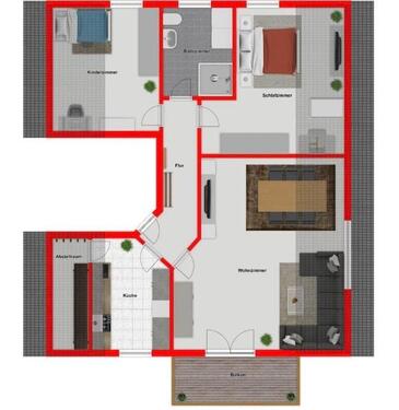 Foto - 3 Zimmer Dachgeschoßwohnung zur Miete in Friedewald