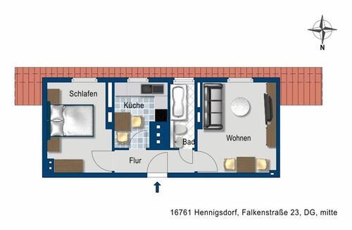 Foto - 2 Zimmer Etagenwohnung zur Miete in Hennigsdorf