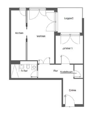 Foto - 2 Zimmer Erdgeschoßwohnung zur Miete in Leipzig