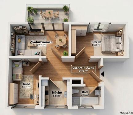 Foto - Jetzt investieren in Bad Ems – Vermietete 3‑Zimmer-Eigentumwohnun