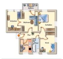 4 Raum Wohnung mit Balkon, Wanne und Küche - Freiberg