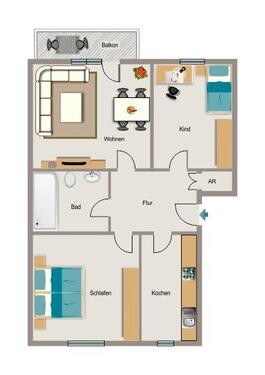 Foto - 3.5 Zimmer Erdgeschoßwohnung in Bottrop