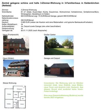 Foto - Helle 3 Zimmer-Wohnung in Kaldenkirchen (Nettetal)