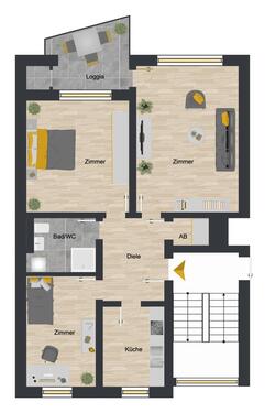 Foto - 3 Zimmer Etagenwohnung zur Miete in Osterode am Harz