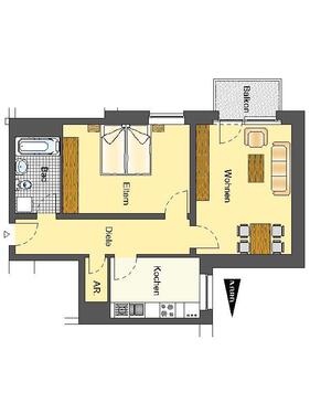 Foto - 2 Zimmer Etagenwohnung zur Miete in Lippstadt