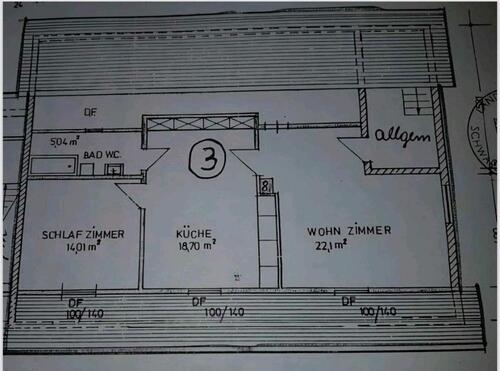 Foto - 2 Zimmer DGW mit Tageslicht Bad, Wanne und PKW Stellplatz