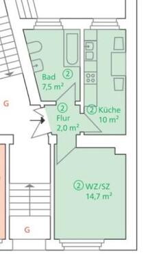 Foto - 1 Zimmer Erdgeschoßwohnung zur Miete in Reichenbach im Vogtland
