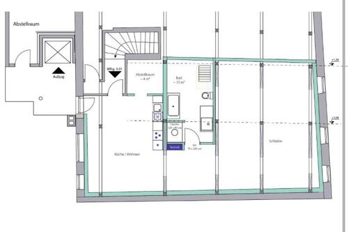 Foto - 1 Zimmer Dachgeschoßwohnung in Tittmoning