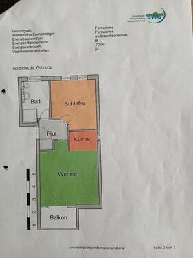 Foto - 2-Zimmer-Wohnung mit Loggia - 869,00 EUR Kaltmiete, ca.  57,51 m²