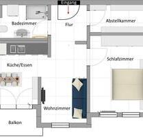 2,5-Zimmer-Wohnung mit Balkon & EBK in Esslingen-Mettingen - Esslingen am Neckar Brühl