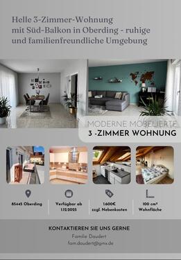 Foto - Helle 3-Zimmer-Wohnung mit Südbalkon