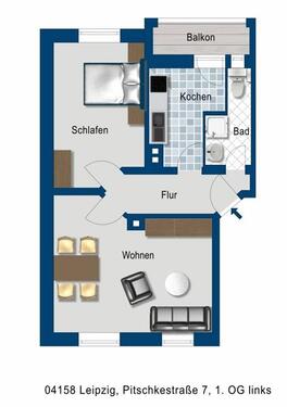 Foto - Etagenwohnung zur Miete in Leipzig