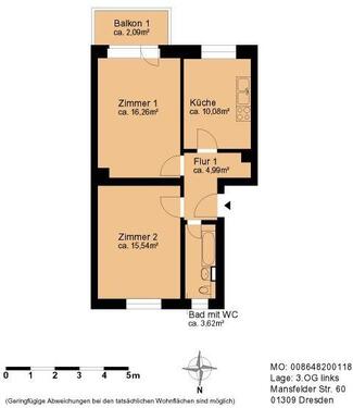 Foto - Etagenwohnung zur Miete in Dresden