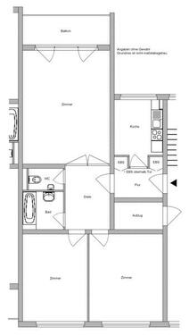 Foto - 3 Zimmer Etagenwohnung zur Miete in Frankfurt am Main