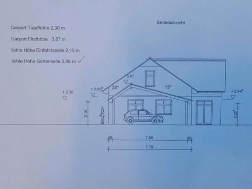 Foto - Stellplatz unter Carport z.B für Boote oder T5 T6 Bulli