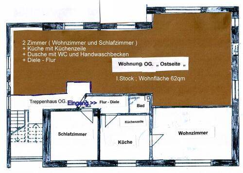 Foto - 2 Zimmer, Küche, Bad zu vermieten