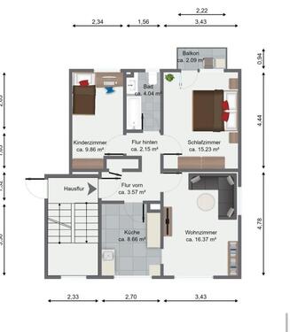 Foto - 3Zi Whg in mannheim - 1.000,00 EUR Kaltmiete,