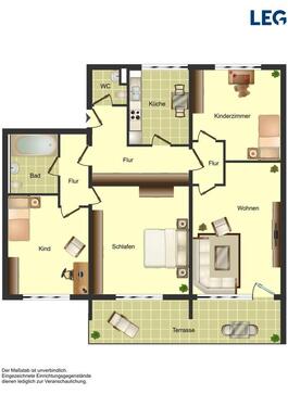 Foto - 4 Zimmer Etagenwohnung zur Miete in Leverkusen