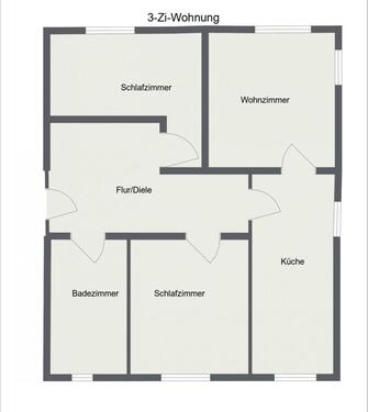 Foto - Ruhige 3-Zimmerwohnung - 670,00 EUR Kaltmiete,