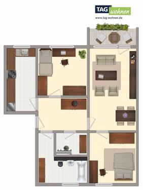 Foto - 3 Zimmer Etagenwohnung zur Miete in Bergen auf Rügen