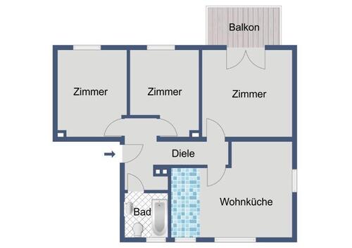 Foto - 3 Zimmer Etagenwohnung in Neuhof