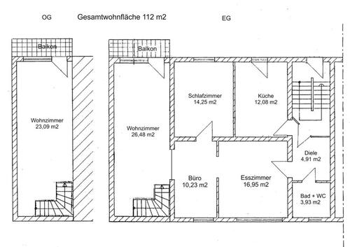 Foto - 112 m2 Wohnung: 4 Zimmer Küche Bad Keller Balkon Göttingen Weende