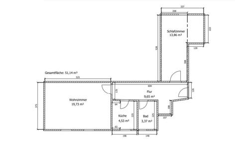 Foto - 2-Zimmer-Wohnung (51 m²) mitten in Wolfhagen – ruhig gelegen