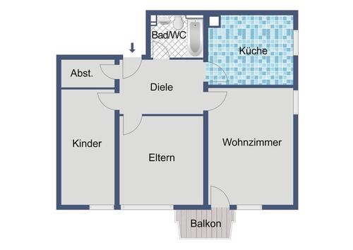 Foto - Etagenwohnung in Eschwege zur Miete