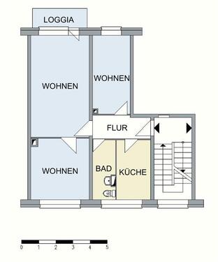 Foto - 3 Zimmer Etagenwohnung in Neubrandenburg