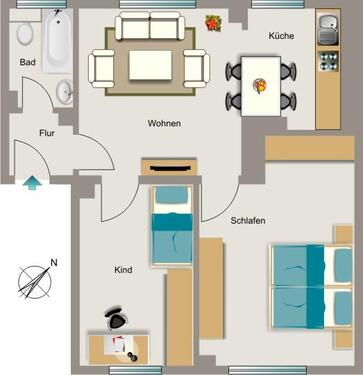 Foto - 3.5 Zimmer Erdgeschoßwohnung zur Miete in Bottrop
