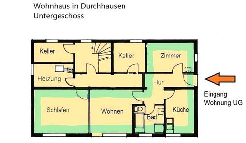 Foto - Helle 3 Zimmer Wohnung mit Garage und Garten