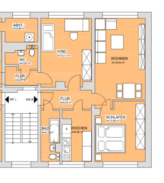 Foto - 3 Zimmer Etagenwohnung zur Miete in Werdau