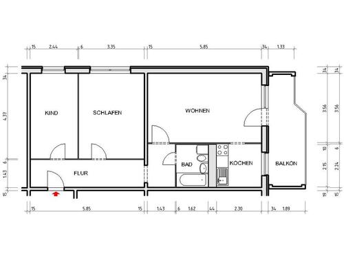 Foto - 3 Zimmer Etagenwohnung zur Miete in Chemnitz