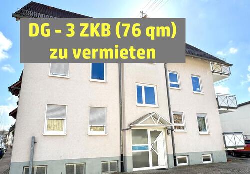 Foto - DG-Wohnung 3 ZKB+Balkon zu vermieten