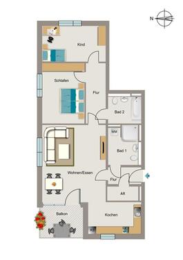 Foto - 3 Zimmer Etagenwohnung zur Miete in Rheinbach